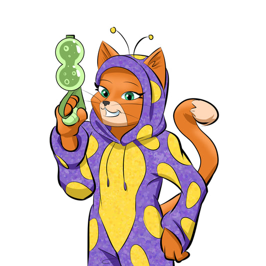 Mittens Meow/Lieutenant Sparkzot Sticker (Collar Cases #5)